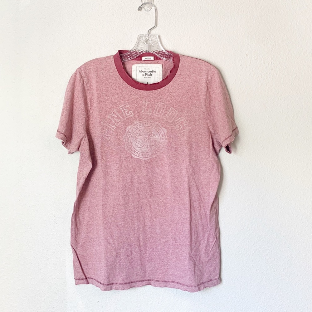 Abercrombie and Fitch Red Muscle Tee